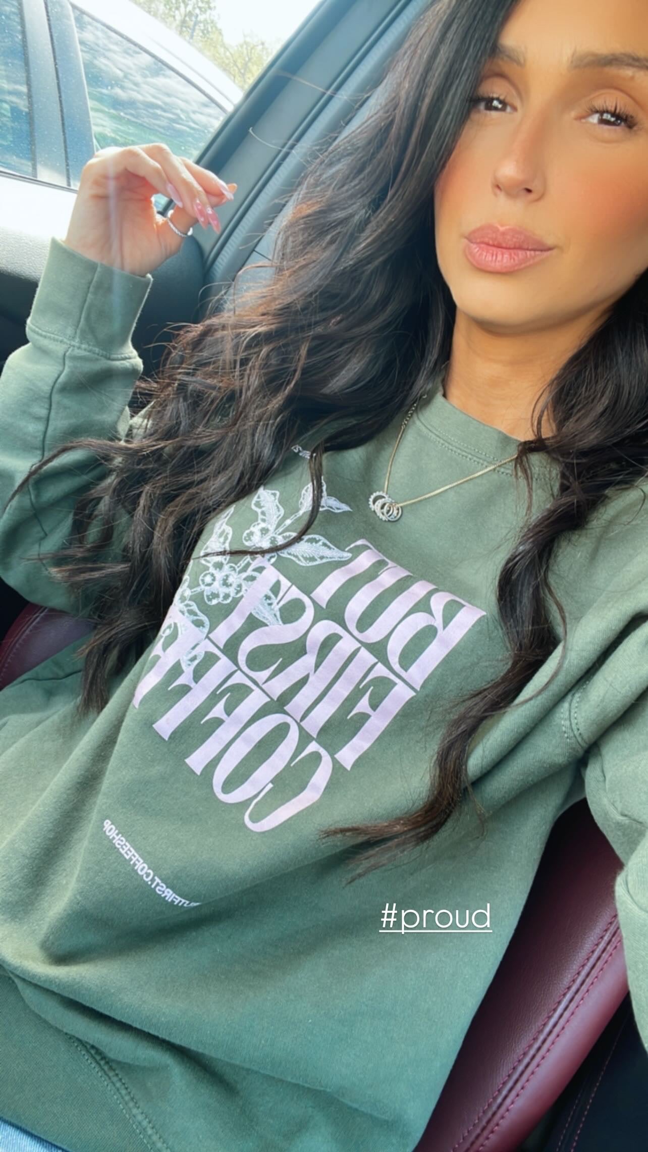 Official But First Coffee... Shop Crewneck